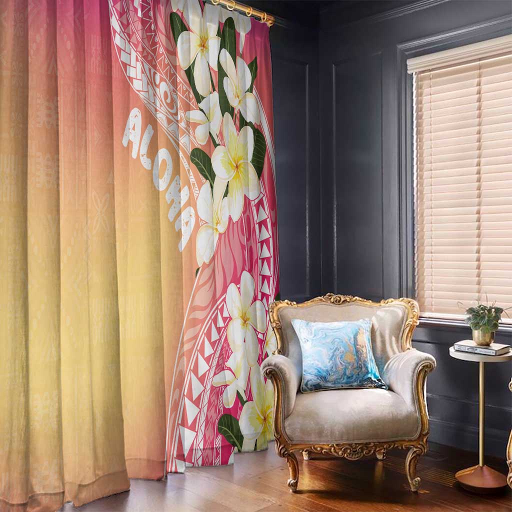 Aloha Hawaii Festive Window Curtain Frangipani Lace Classic - Spring Vibes