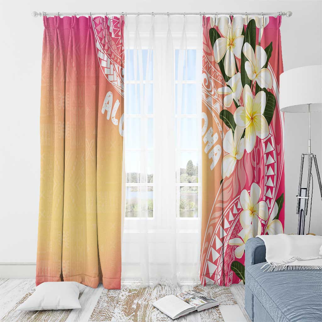 Aloha Hawaii Festive Window Curtain Frangipani Lace Classic - Spring Vibes