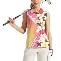 Aloha Hawaii Festive Women Sleeveless Polo Shirt Frangipani Lace Classic - Spring Vibes LT7 - Polynesian Pride