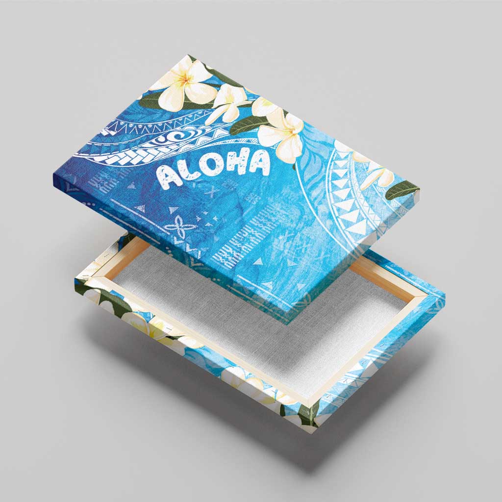 Aloha Hawaii Festive Canvas Wall Art Frangipani Lace Classic - Oceanic