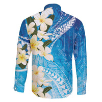 Aloha Hawaii Festive Family Matching Long Sleeve Bodycon Dress and Hawaiian Shirt Frangipani Lace Classic - Oceanic