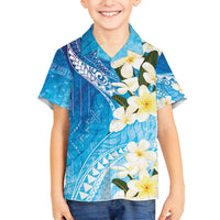 Aloha Hawaii Festive Family Matching Off Shoulder Maxi Dress and Hawaiian Shirt Frangipani Lace Classic - Oceanic