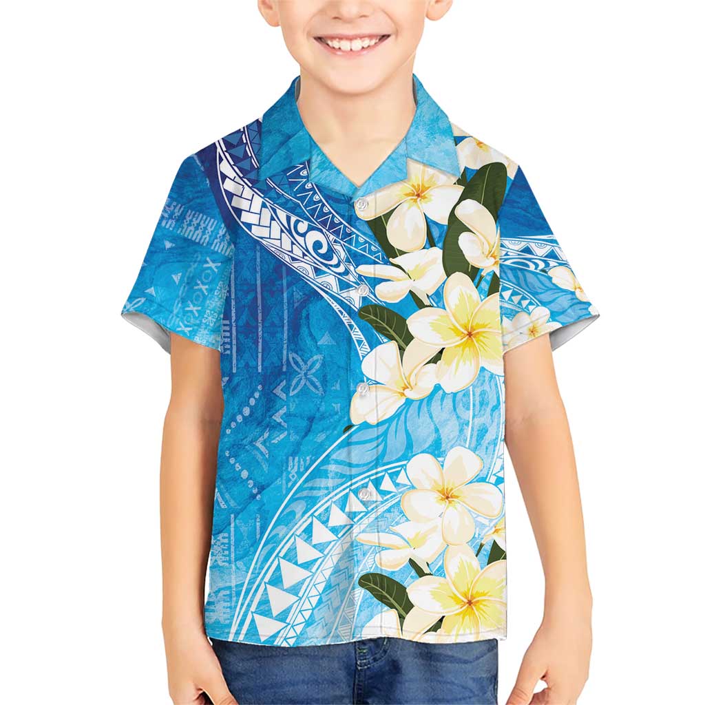 Aloha Hawaii Festive Family Matching Short Sleeve Bodycon Dress and Hawaiian Shirt Frangipani Lace Classic - Oceanic LT7 Son's Shirt Navy - Polynesian Pride