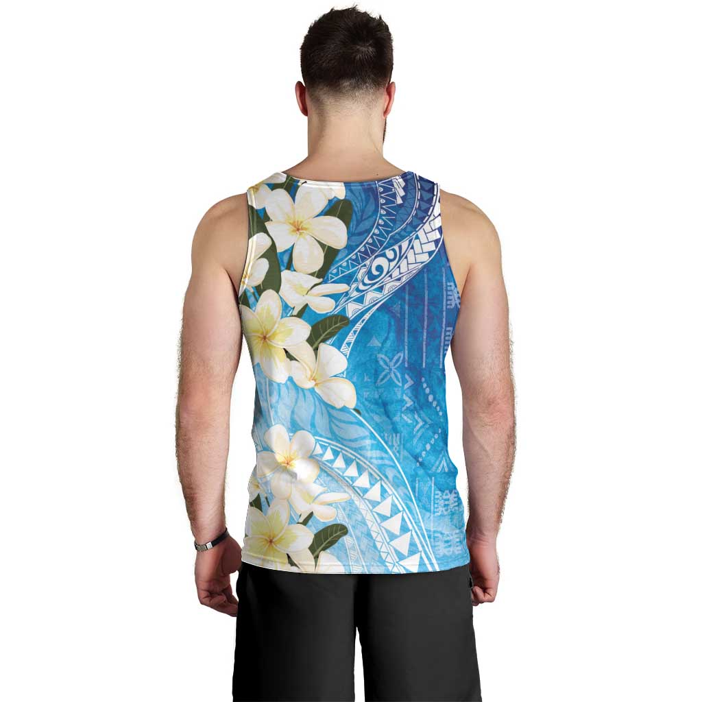Aloha Hawaii Festive Men Tank Top Frangipani Lace Classic - Oceanic
