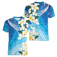 Aloha Hawaii Festive Women V-Neck T-Shirt Frangipani Lace Classic - Oceanic LT7 - Polynesian Pride