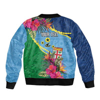 Personalized Malampa Fiji Day Together We Grow Bomber Jacket Special Tapa Mix LT7 - Polynesian Pride