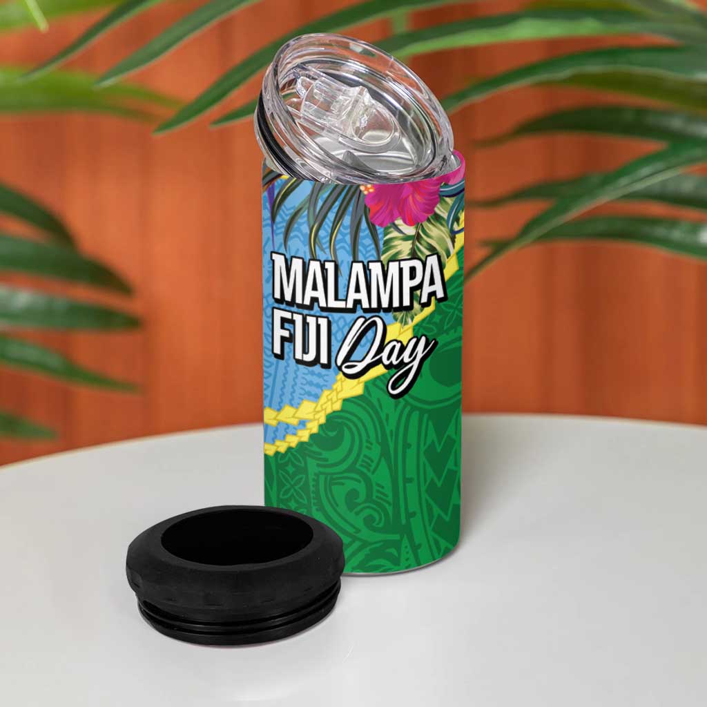 Personalized Malampa Fiji Day Together We Grow 4 in 1 Can Cooler Tumbler Special Tapa Mix - Polynesian Pride