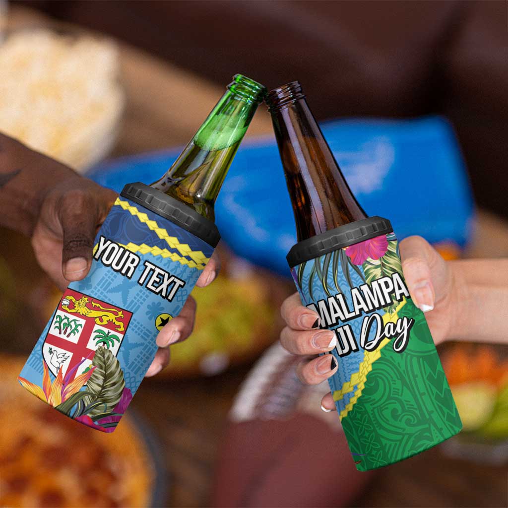 Personalized Malampa Fiji Day Together We Grow 4 in 1 Can Cooler Tumbler Special Tapa Mix - Polynesian Pride