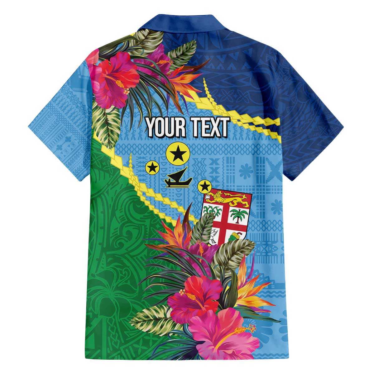 Personalized Malampa Fiji Day Together We Grow Family Matching Off The Shoulder Long Sleeve Dress and Hawaiian Shirt Special Tapa Mix - Polynesian Pride