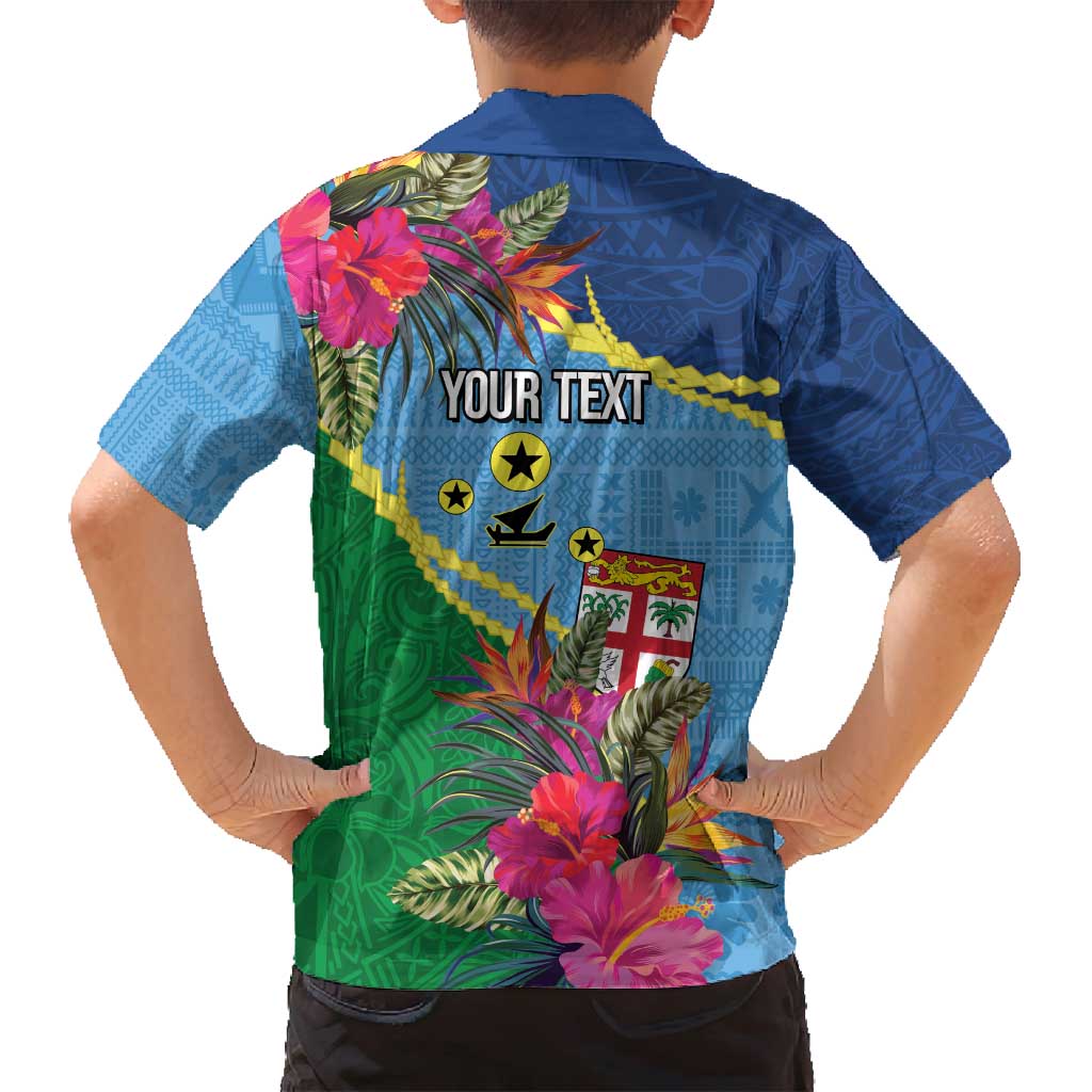 Personalized Malampa Fiji Day Together We Grow Family Matching Tank Maxi Dress and Hawaiian Shirt Special Tapa Mix - Polynesian Pride