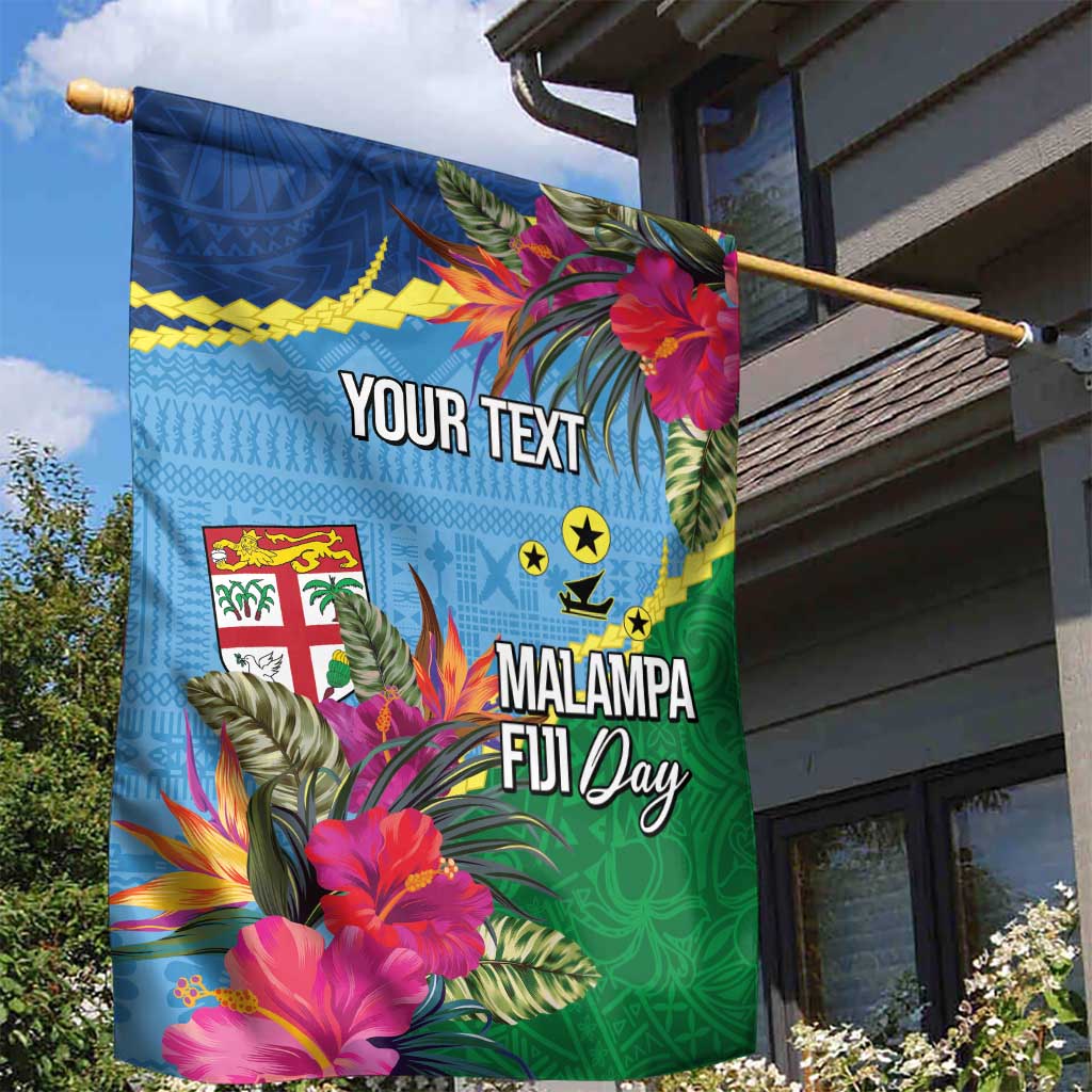 Personalized Malampa Fiji Day Together We Grow Garden Flag Special Tapa Mix LT7 - Polynesian Pride