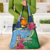 Personalized Malampa Fiji Day Together We Grow Grocery Bag Special Tapa Mix - Polynesian Pride