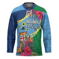 Personalized Malampa Fiji Day Together We Grow Hockey Jersey Special Tapa Mix - Polynesian Pride