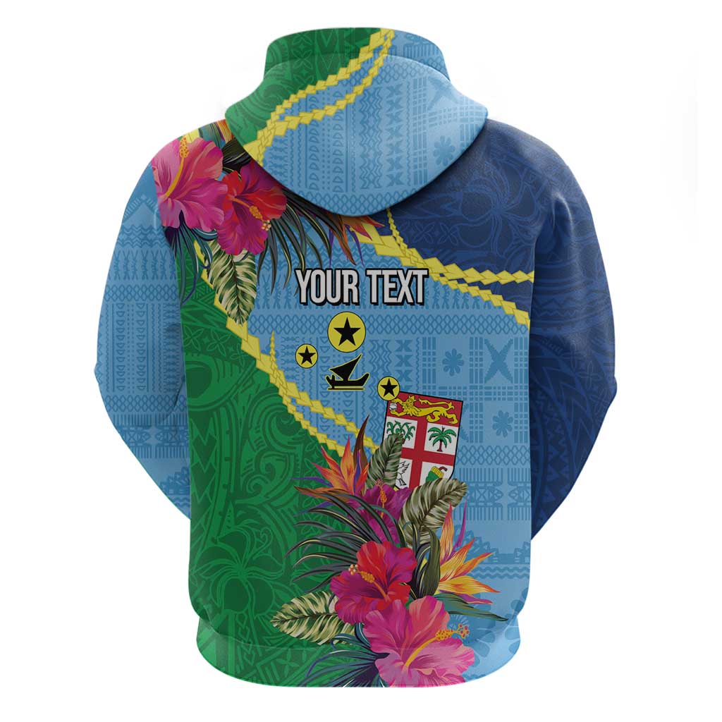 Personalized Malampa Fiji Day Together We Grow Hoodie Special Tapa Mix - Polynesian Pride