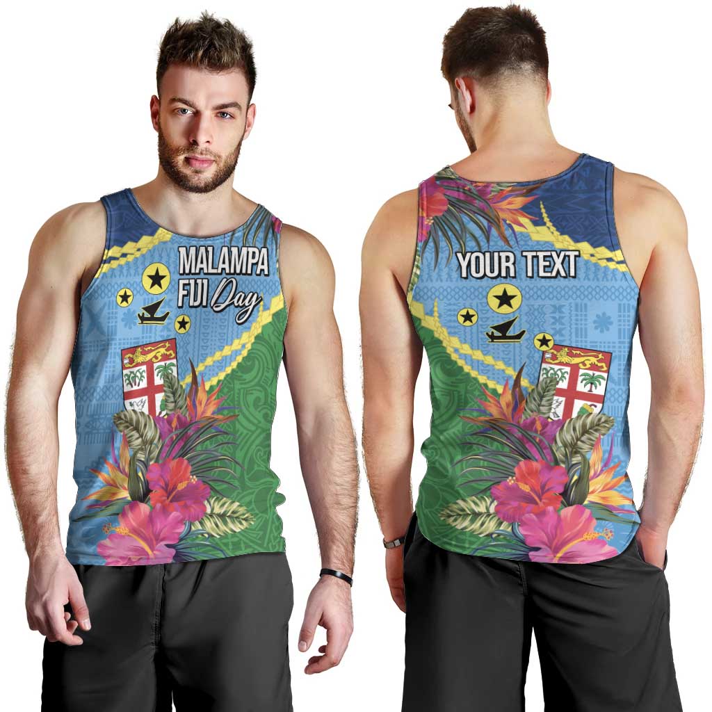 Personalized Malampa Fiji Day Together We Grow Men Tank Top Special Tapa Mix - Polynesian Pride