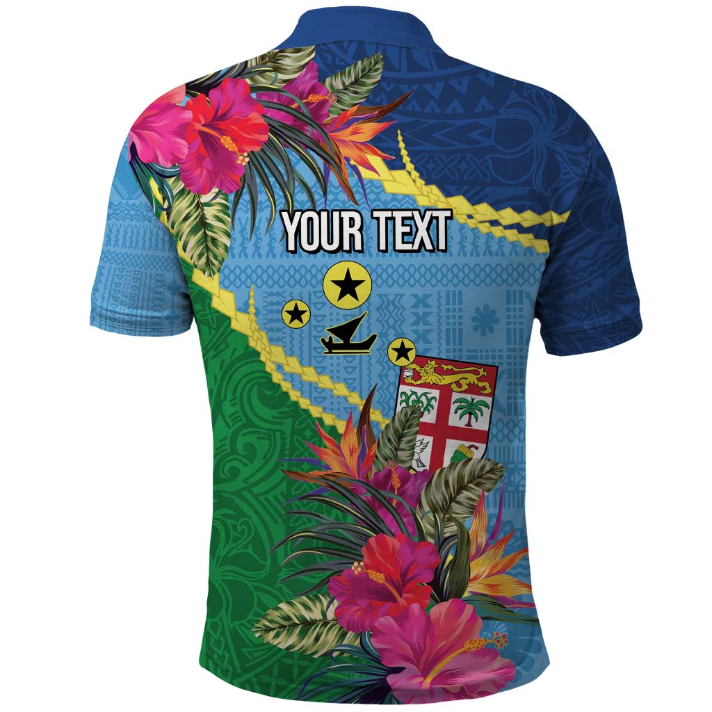 Personalized Malampa Fiji Day Together We Grow Polo Shirt Special Tapa Mix - Polynesian Pride
