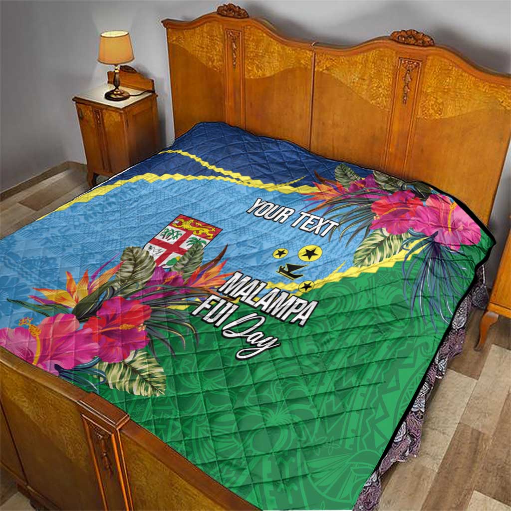 Personalized Malampa Fiji Day Together We Grow Quilt Special Tapa Mix - Polynesian Pride