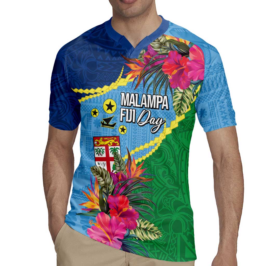 Personalized Malampa Fiji Day Together We Grow Rugby Jersey Special Tapa Mix - Polynesian Pride