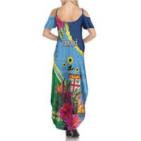 Personalized Malampa Fiji Day Together We Grow Summer Maxi Dress Special Tapa Mix LT7 - Polynesian Pride