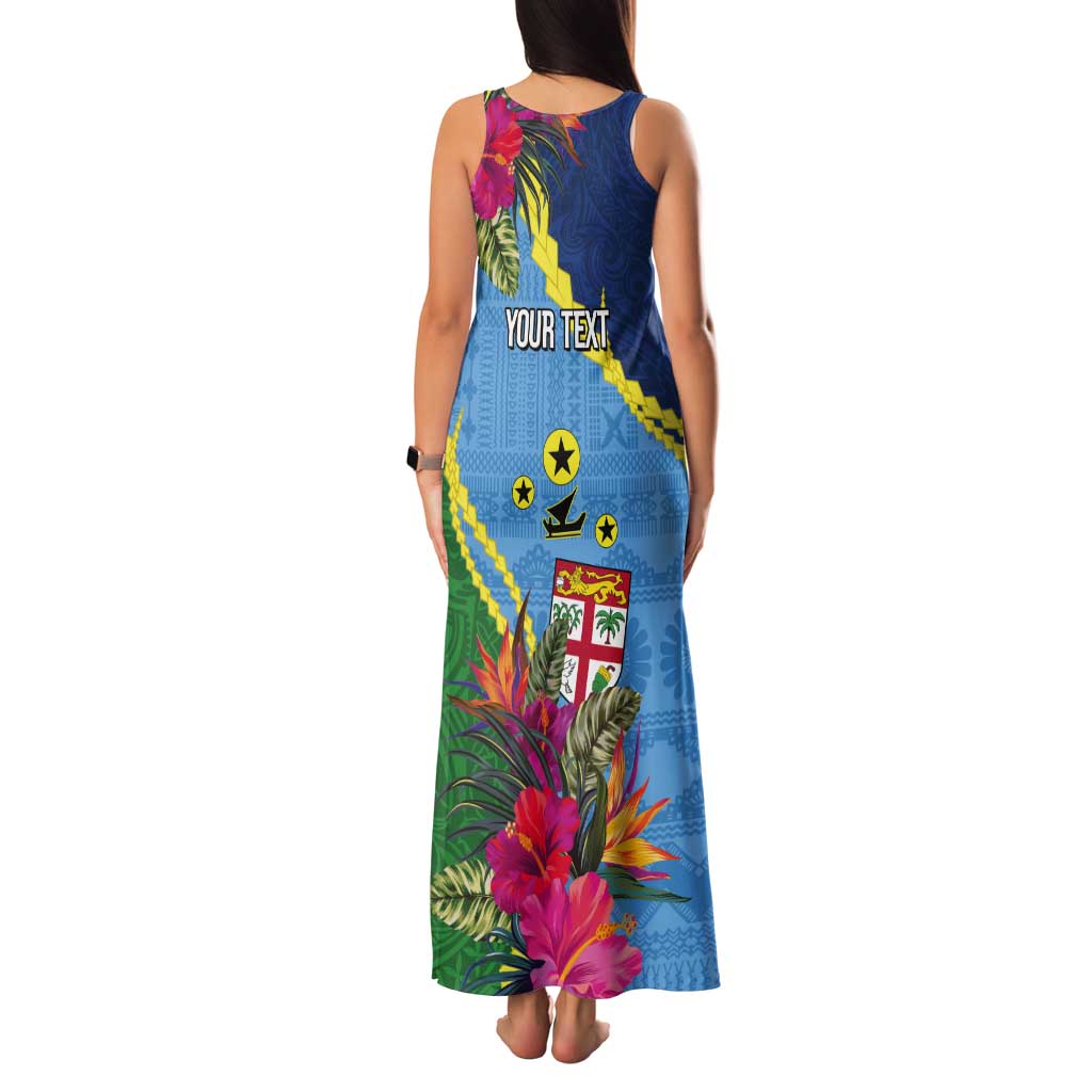 Personalized Malampa Fiji Day Together We Grow Tank Maxi Dress Special Tapa Mix LT7 - Polynesian Pride