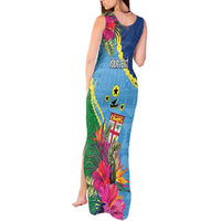 Personalized Malampa Fiji Day Together We Grow Tank Maxi Dress Special Tapa Mix LT7 - Polynesian Pride