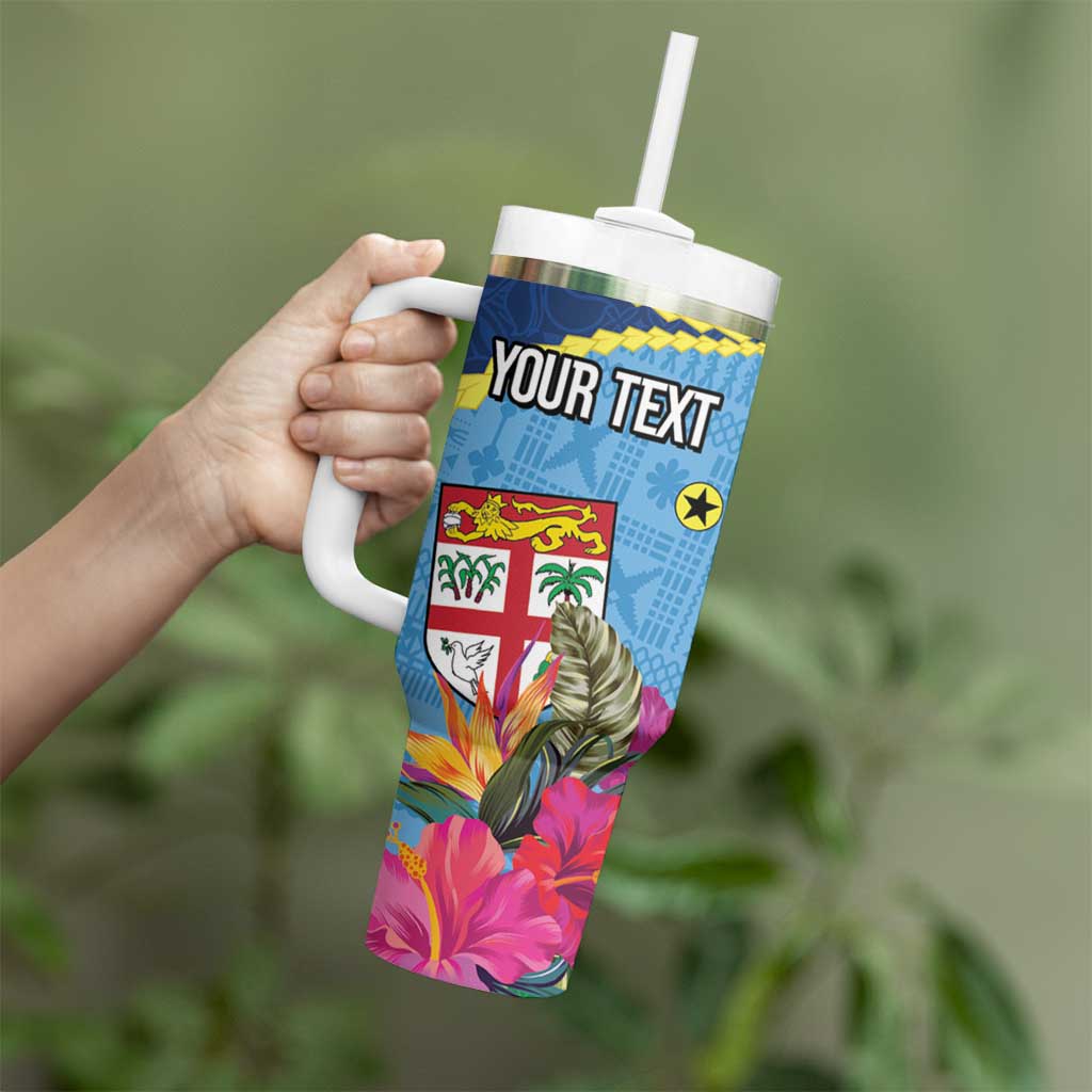 Personalized Malampa Fiji Day Together We Grow Tumbler With Handle Special Tapa Mix LT7 - Polynesian Pride