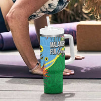 Personalized Malampa Fiji Day Together We Grow Tumbler With Handle Special Tapa Mix LT7 - Polynesian Pride