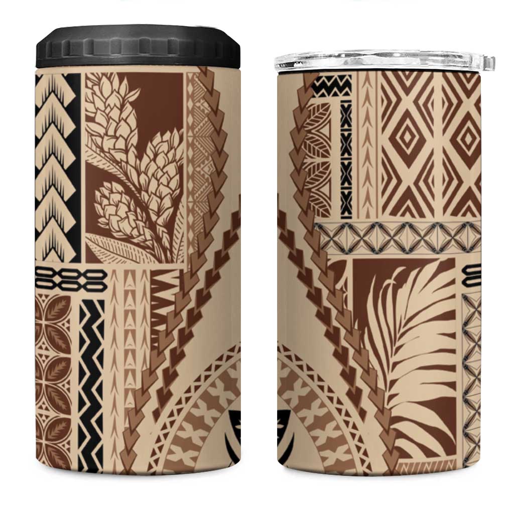 Samoa Siapo Motif 4 in 1 Can Cooler Tumbler Classic Style