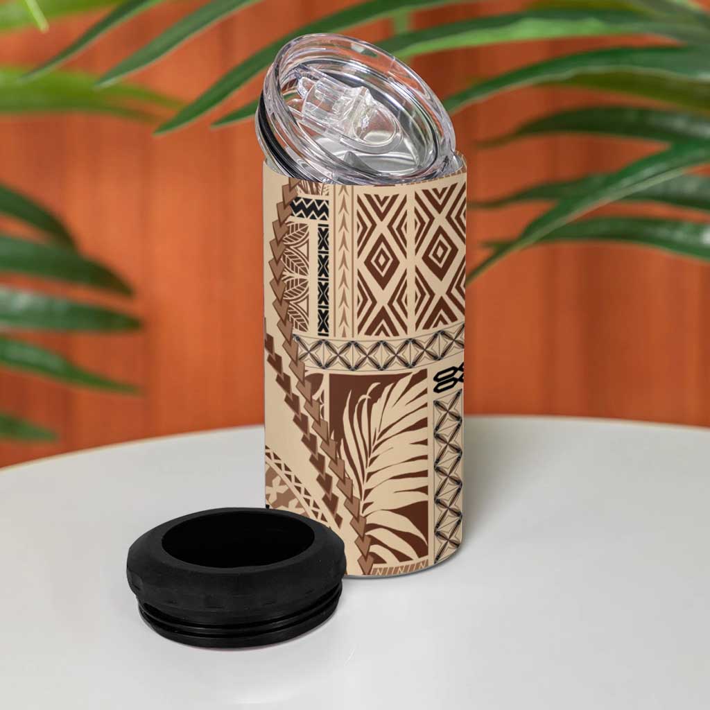 Samoa Siapo Motif 4 in 1 Can Cooler Tumbler Classic Style