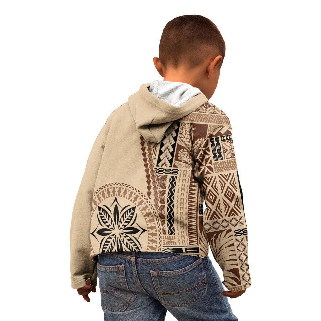 Samoa Siapo Motif Kid Hoodie Classic Style LT7 - Polynesian Pride