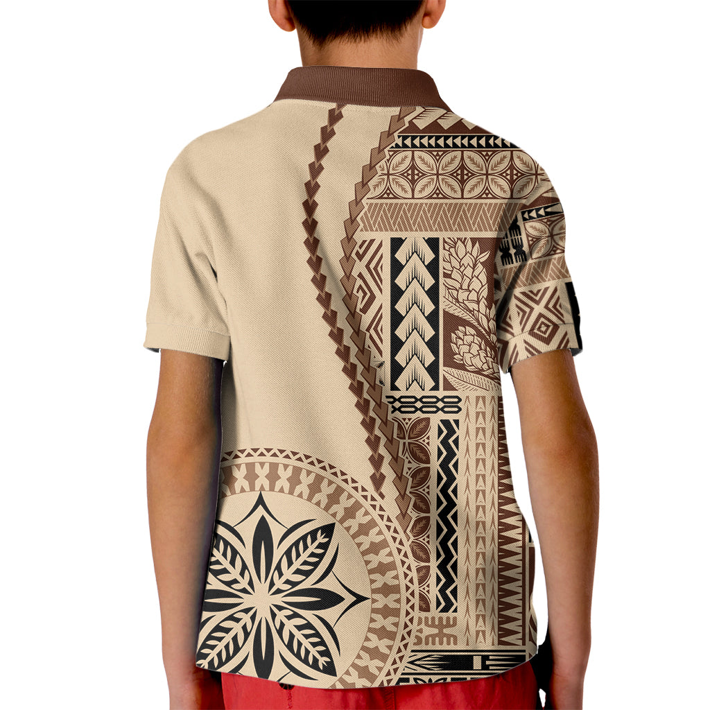 Samoa Siapo Motif Kid Polo Shirt Classic Style LT7 - Polynesian Pride