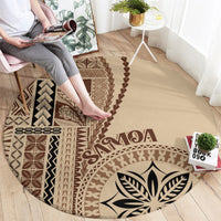Samoa Siapo Motif Round Carpet Classic Style LT7 - Polynesian Pride