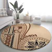 Samoa Siapo Motif Round Carpet Classic Style LT7 - Polynesian Pride