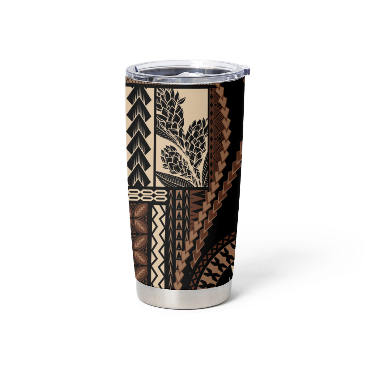 Samoa Siapo Motif Tumbler Cup Classic Style - Black Ver
