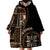 Samoa Siapo Motif Wearable Blanket Hoodie Classic Style - Black Ver LT7 - Polynesian Pride