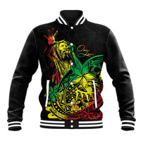 Personalised Reggae Jawaiian Festive Baseball Jacket Mix Polynesian LT7 Unisex Reggae - Polynesian Pride