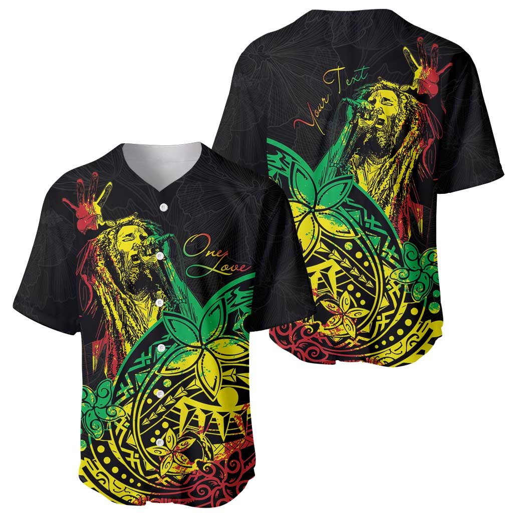 Personalised Reggae Jawaiian Festive Baseball Jersey Mix Polynesian LT7 - Polynesian Pride