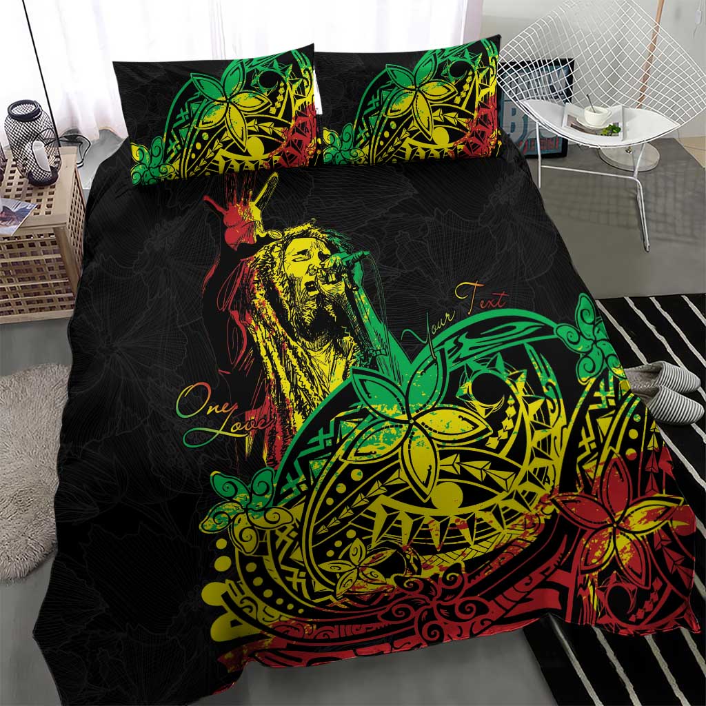 Personalised Reggae Jawaiian Festive Bedding Set Mix Polynesian