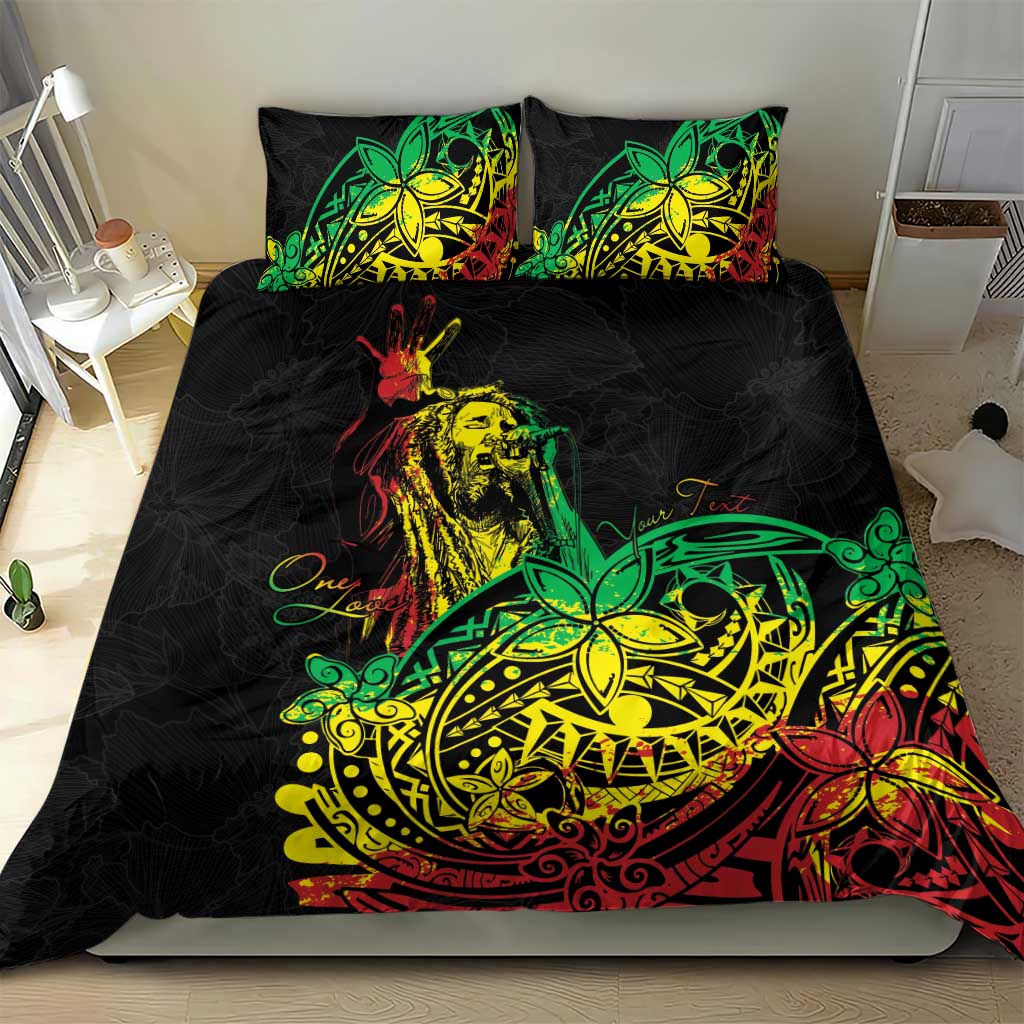 Personalised Reggae Jawaiian Festive Bedding Set Mix Polynesian
