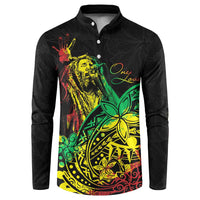 Personalised Reggae Jawaiian Festive Button Sweatshirt Mix Polynesian LT7 Reggae - Polynesian Pride
