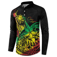 Personalised Reggae Jawaiian Festive Button Sweatshirt Mix Polynesian LT7 - Polynesian Pride