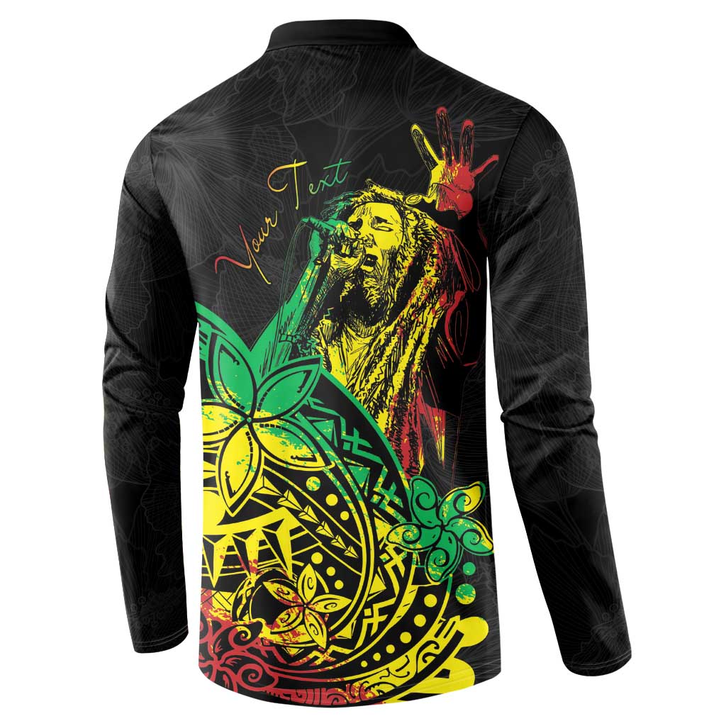 Personalised Reggae Jawaiian Festive Button Sweatshirt Mix Polynesian LT7 - Polynesian Pride