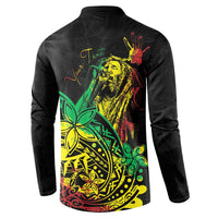 Personalised Reggae Jawaiian Festive Button Sweatshirt Mix Polynesian LT7 - Polynesian Pride