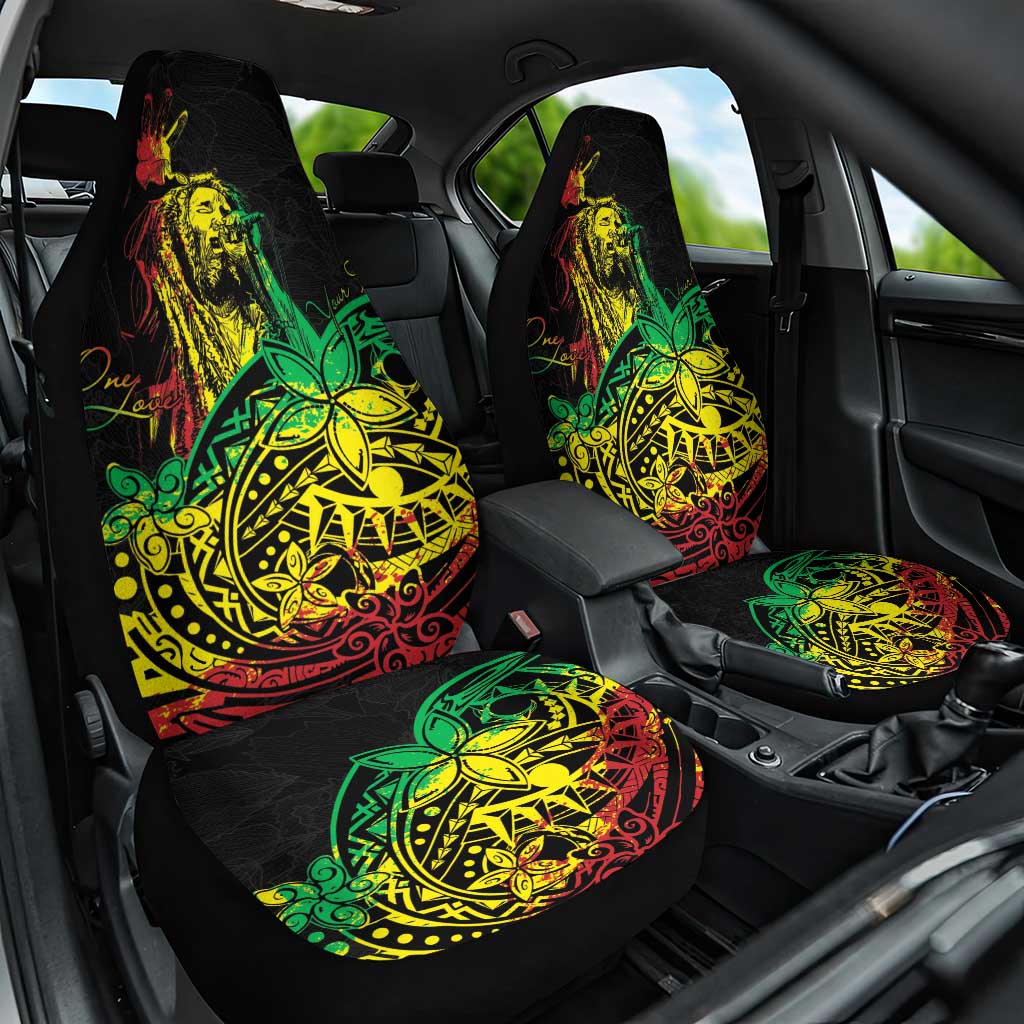 Personalised Reggae Jawaiian Festive Car Seat Cover Mix Polynesian