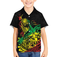 Personalised Reggae Jawaiian Festive Kid Hawaiian Shirt Mix Polynesian LT7 Kid Reggae - Polynesian Pride