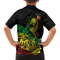 Personalised Reggae Jawaiian Festive Kid Hawaiian Shirt Mix Polynesian LT7 - Polynesian Pride
