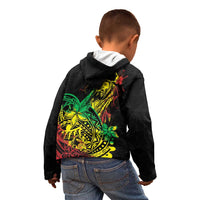 Personalised Reggae Jawaiian Festive Kid Hoodie Mix Polynesian