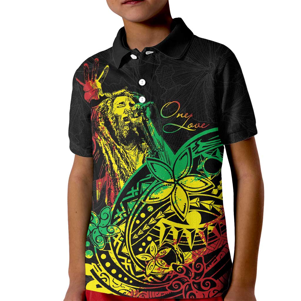 Personalised Reggae Jawaiian Festive Kid Polo Shirt Mix Polynesian LT7 Kid Reggae - Polynesian Pride