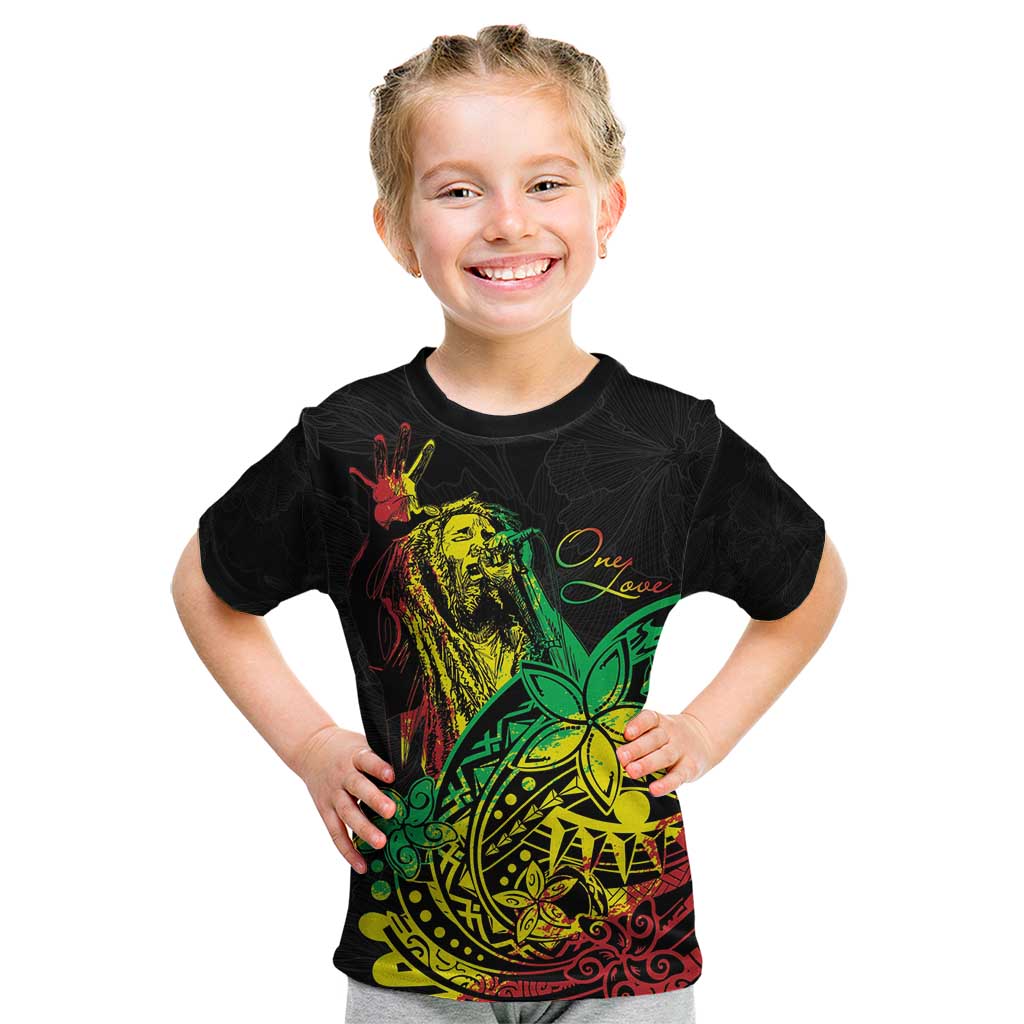 Personalised Reggae Jawaiian Festive Kid T Shirt Mix Polynesian LT7 Reggae - Polynesian Pride