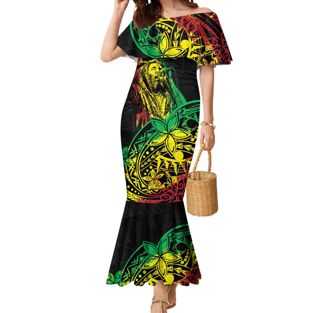 Personalised Reggae Jawaiian Festive Mermaid Dress Mix Polynesian LT7 Women Reggae - Polynesian Pride